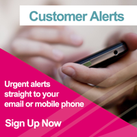 Sign up for urgent alerts straight to your email or mobile phone