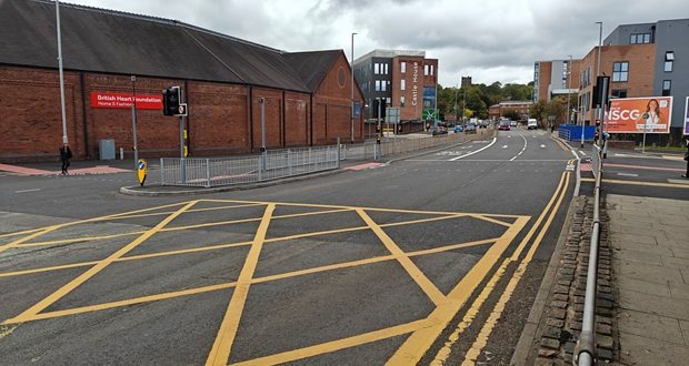Town centre walking and cycling improvement scheme completed ahead of schedule