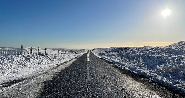 Gritters in action After a Band of Snow Falls in Staffordshire