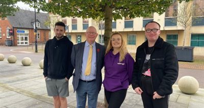 National Care leavers week - Mark Sutton, Josh, Georgina and Kleon