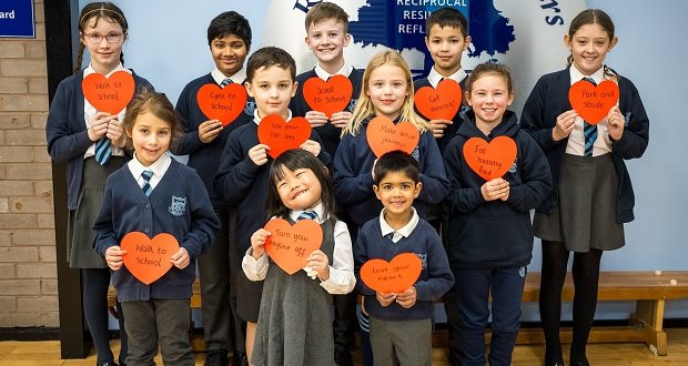 School pupils show some love for keeping hearts healthy
