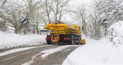 Gritter in snow newsroom