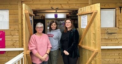 Pictured at Heath Hayes Community Store are co-owners Vicky Davies, left and Lisa Wilson, centre, with Victoria Wilson, Staffordshire County Council&amp;#39;s Cabinet member for Communities and Culture.