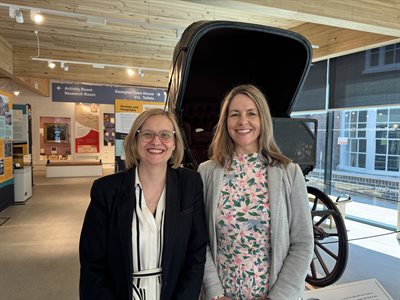 Joanna Terry and Hayley Coles at Staffordshire History Centre July 2025