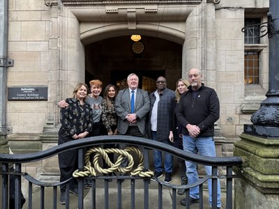 Nick Lakin with award winners