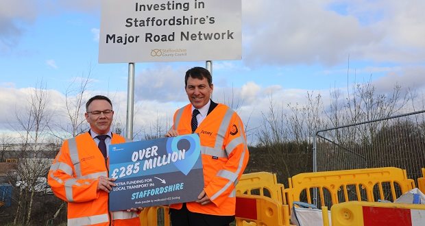 Staffordshire receives £286million transport funding boost over seven years
