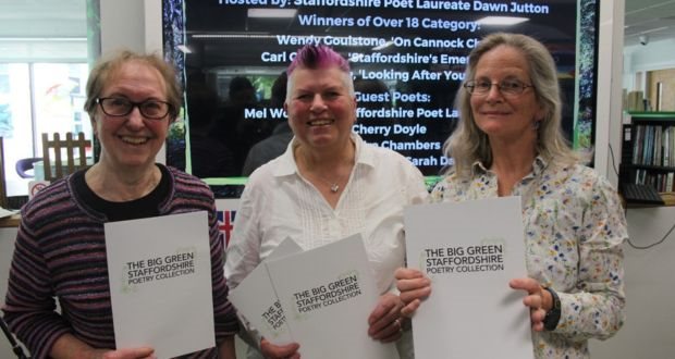 Winners of the Big Green Staffordshire Poetry Competition celebrated at Stafford Library