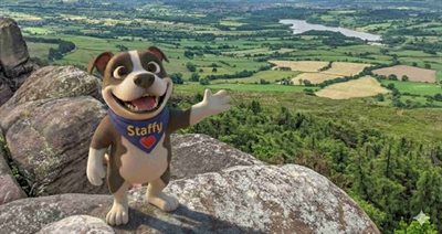 Staffy mascot Moorlands