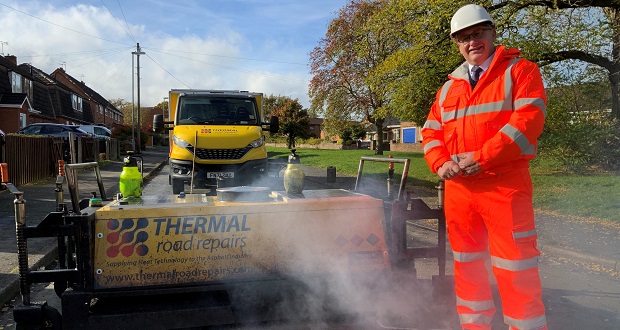 Staffordshire road repairs heat up with thermal machine trial