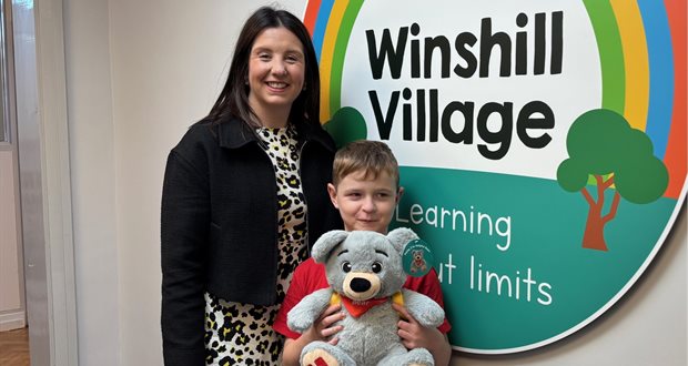 Image for Helpful Bear becomes life-changing companion for Staffordshire schoolboy