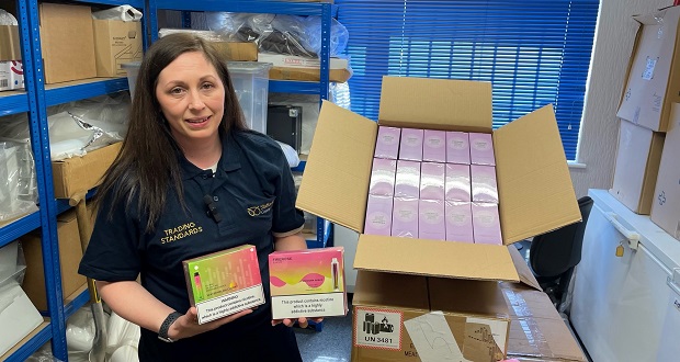 Thousands of illegal vapes seized in Staffordshire
