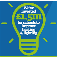 we've invested £1.5m for schools to improve heating and lighting