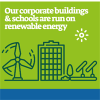 Our corporate buildings and schools are run on renewable energy