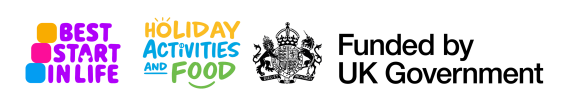 BSIL logo, HAF logo, funded by uk government logo 