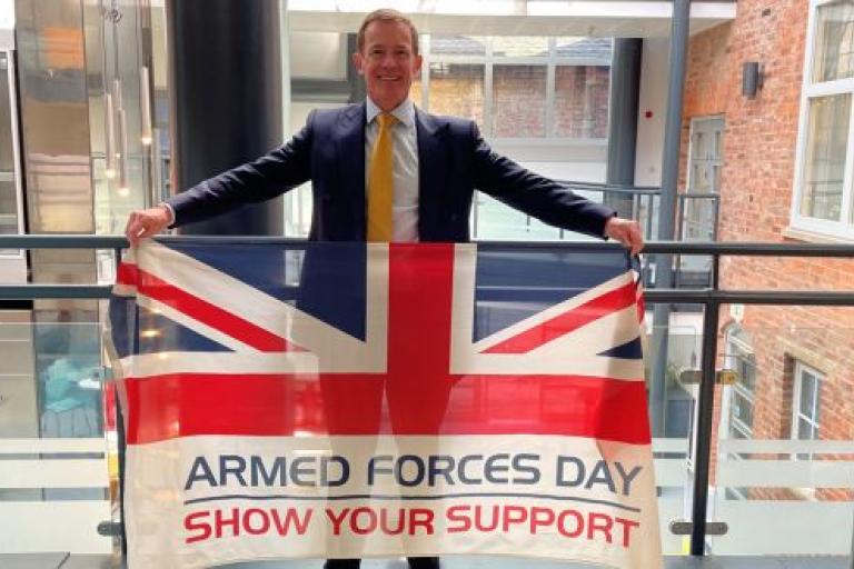 Alan White Armed Forces Flag