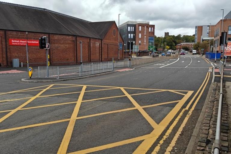Barracks Road Newcastle cycle scheme