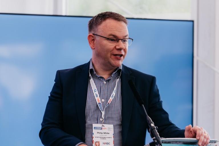 Philip White at UKREiif newsroom