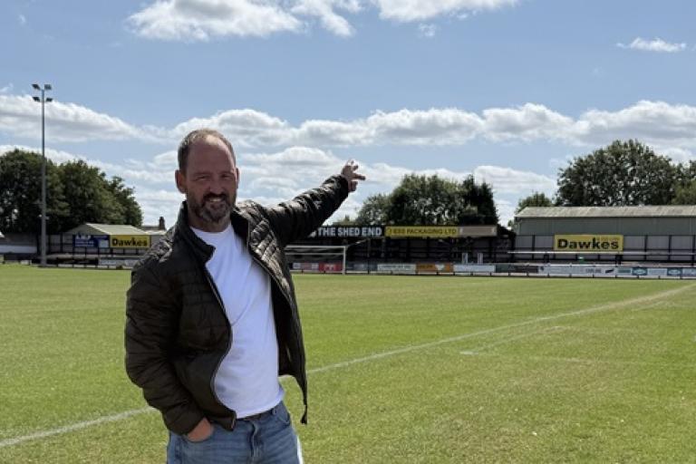 Stafford Rangers floodlights Ben Alcock