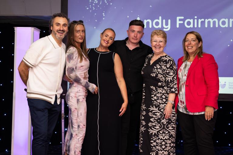 Group photo of our host, guests and award presenter Heather Johnstone (ICB)