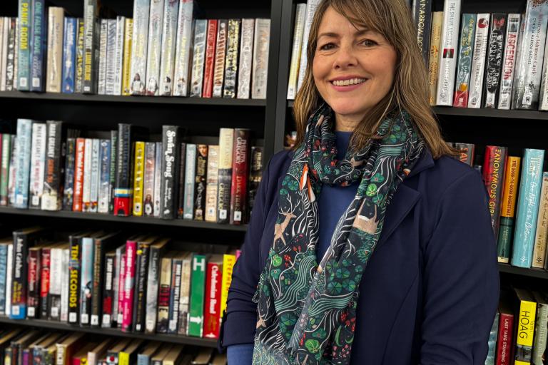 Image shows Hayley Coles at one of Staffordshire's 43 libraries