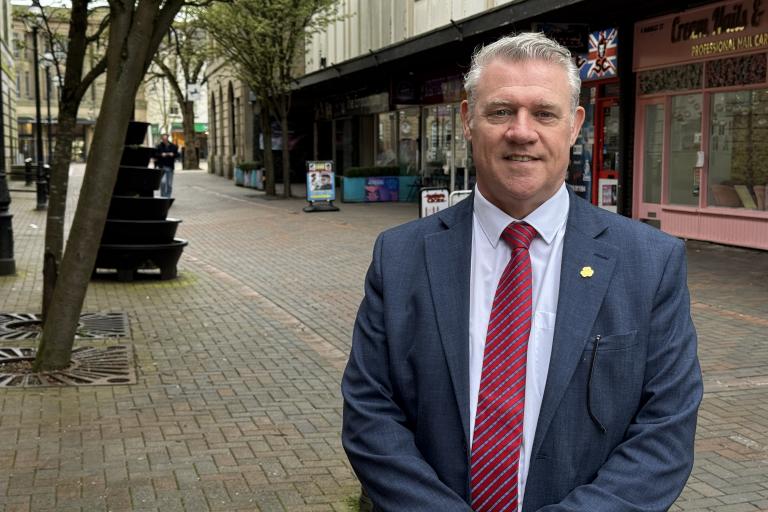 Anthony Screen standing on high street