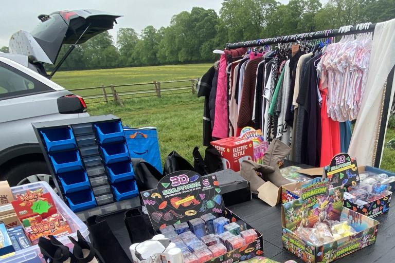 Items for sale at Car Boot Sale