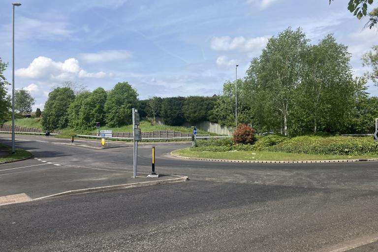 Meadows Way after completed roadworks