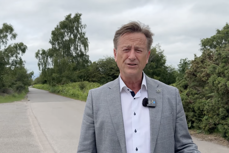 Image shows Council Leader Martin Murray at Cannock Chase