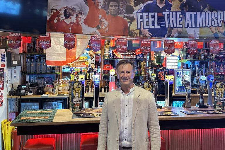 Martin Murray in Cannock bar during World Cup 