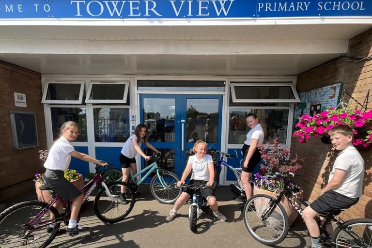 Bike recycling Tower View Primary
