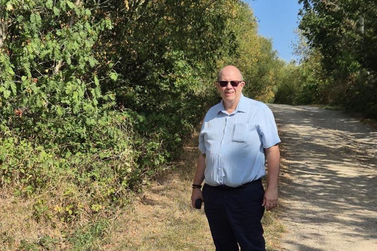 Martin Rogerson walking at Apedale Country Park 