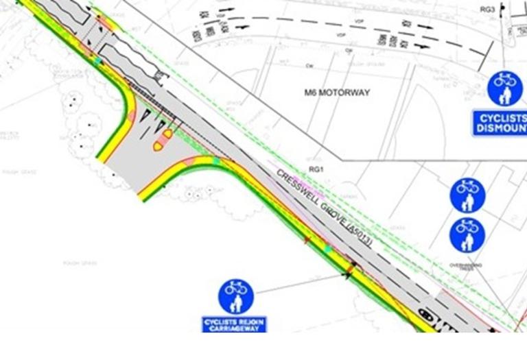 Plan of the new Creswell junction
