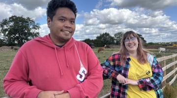 (L-R) Learners Melchizedek Canlas and Lizzie Melson