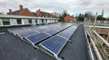 solar panels on roof at Wombourne library 1