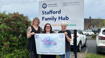 Baby Bank and Stafford Family Hub leaders