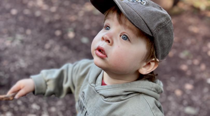 child enjoying mini moment activity