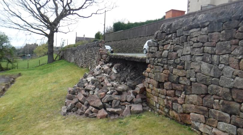 collapsed wall at Wetley Rocks