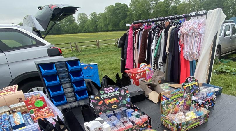 Items for sale at Car Boot Sale