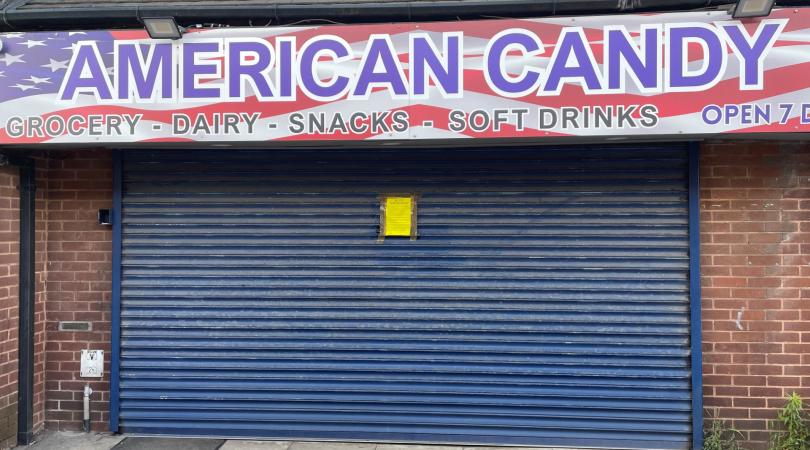 Closed American Candy shop