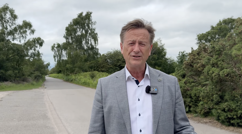 Image shows Council Leader Martin Murray at Cannock Chase