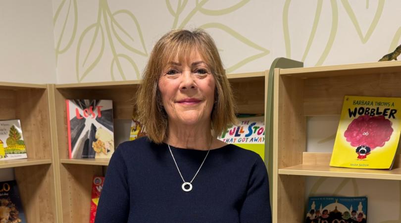 Janet Higgins in a school