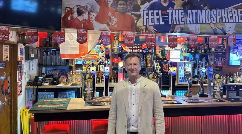 Martin Murray in Cannock bar during World Cup 