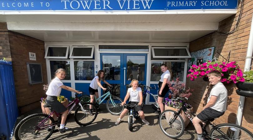 Bike recycling Tower View Primary
