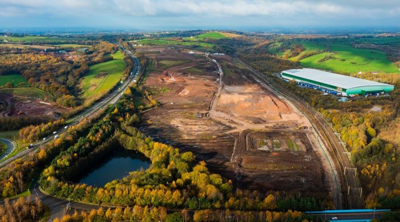 Aerial view if Chatterley Park development site