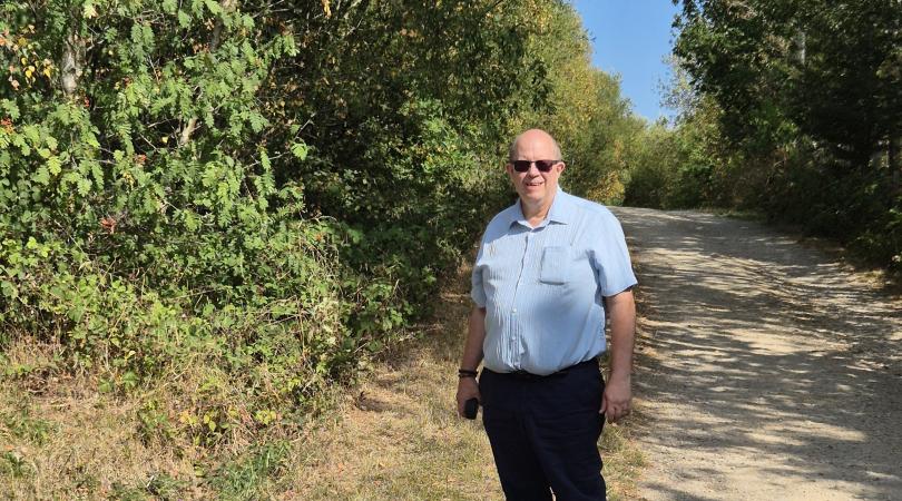 Martin Rogerson walking at Apedale Country Park 