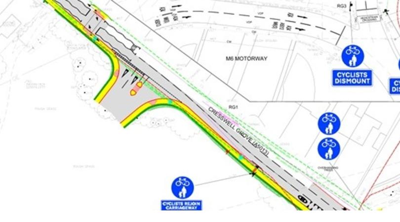 Plan of the new Creswell junction