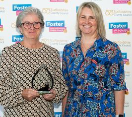 Foster carer presented with their award